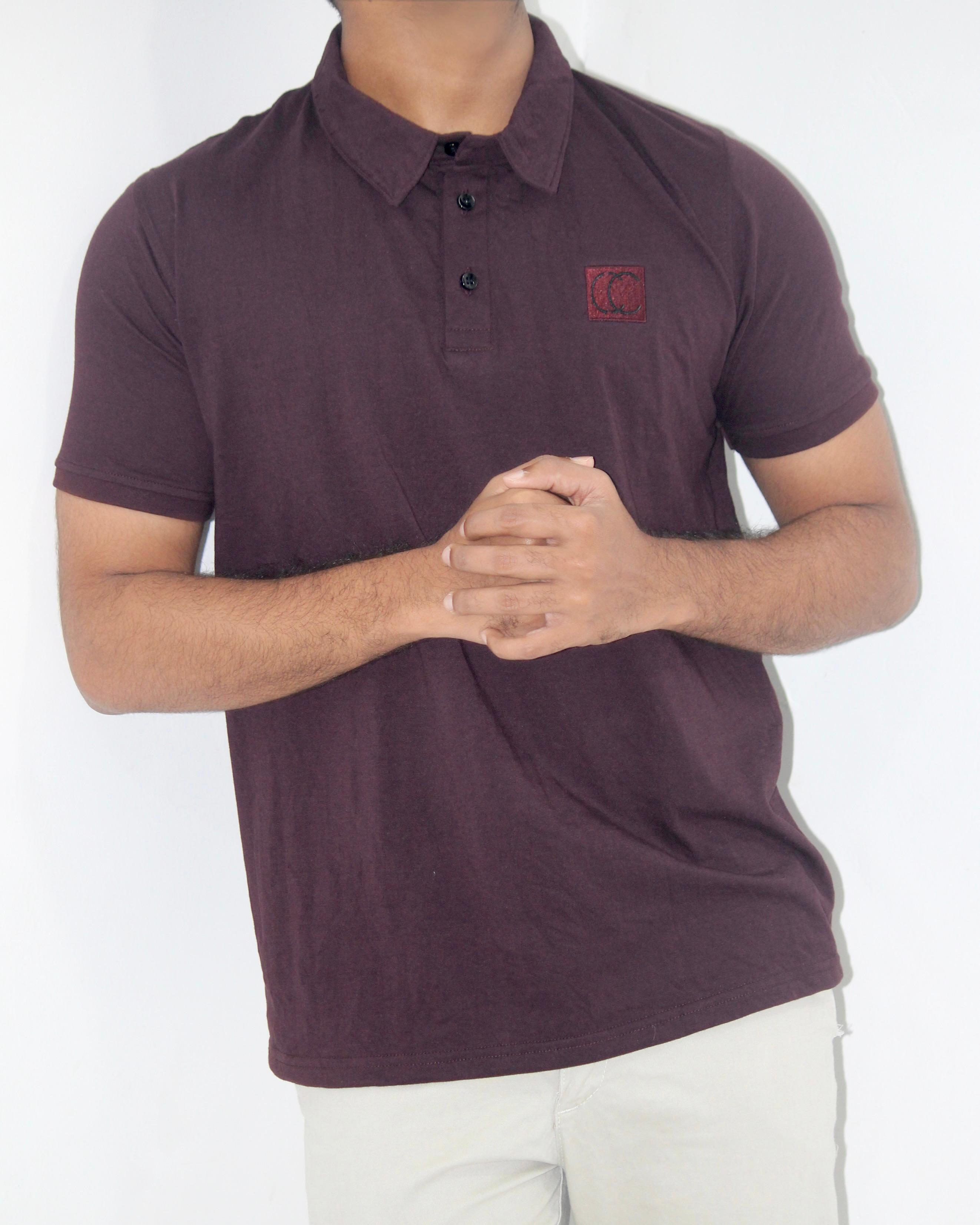 Polo Shirt-Plum Wine Purple [Short sleeve] [Men's]