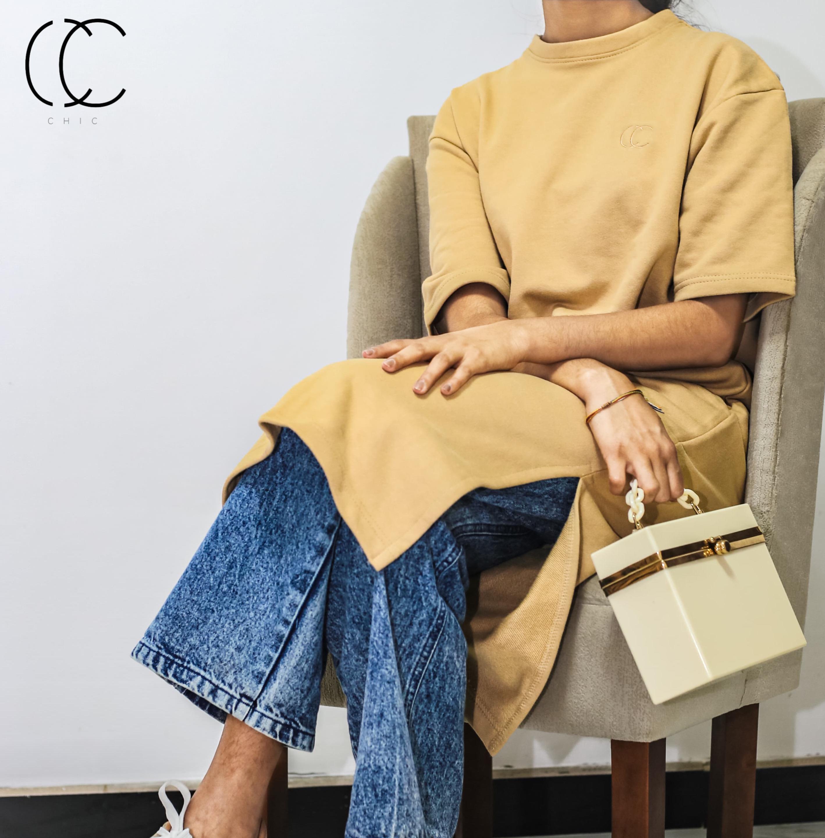 Midi T shirt- Dark Beige [Women's]