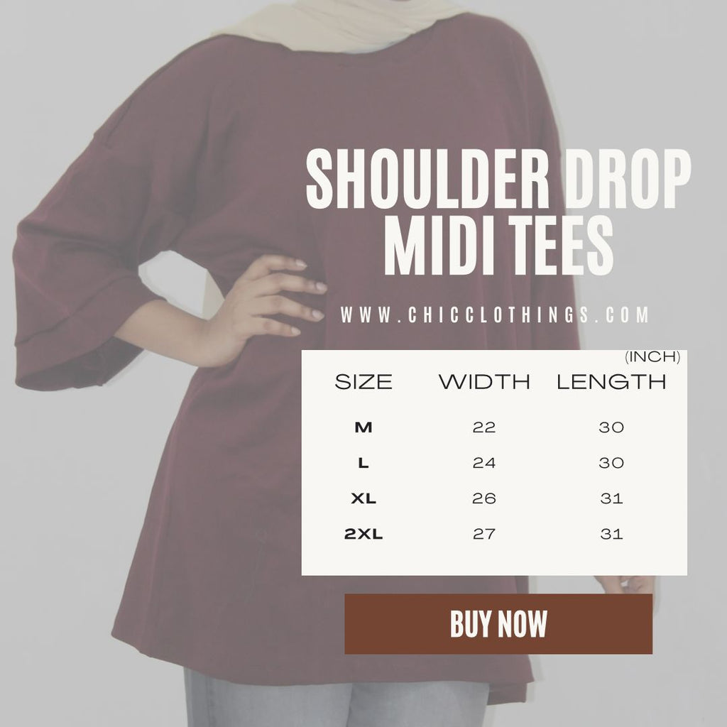 Drop Shoulder Midi T-Shirt - black [Women's]