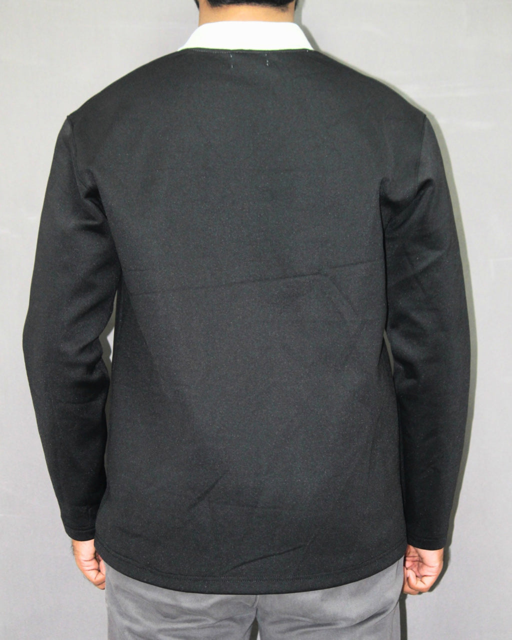 Polo shirt-Black [Long sleeve] [Men's]