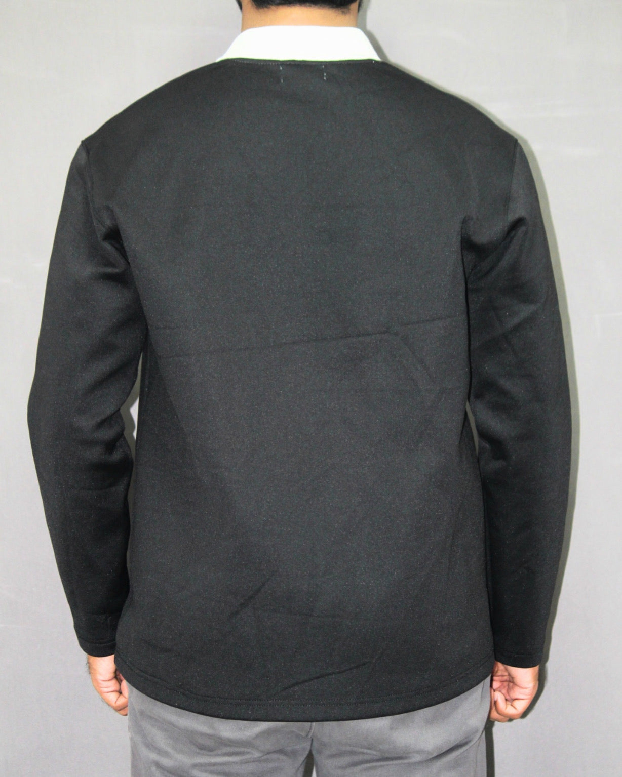 Polo shirt-Black [Long sleeve] [Men's]