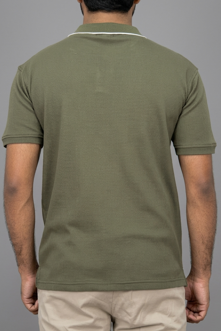 Collared T Shirt- Sage Green [men's]