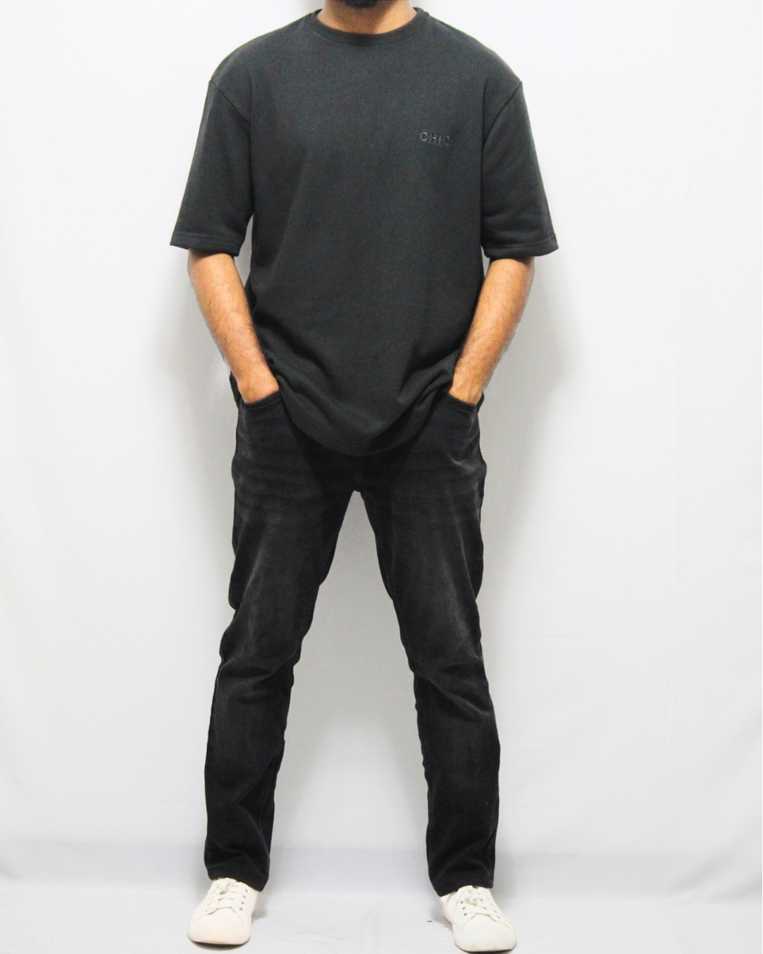 Drop Shoulder T-Shirt - Dark Grey