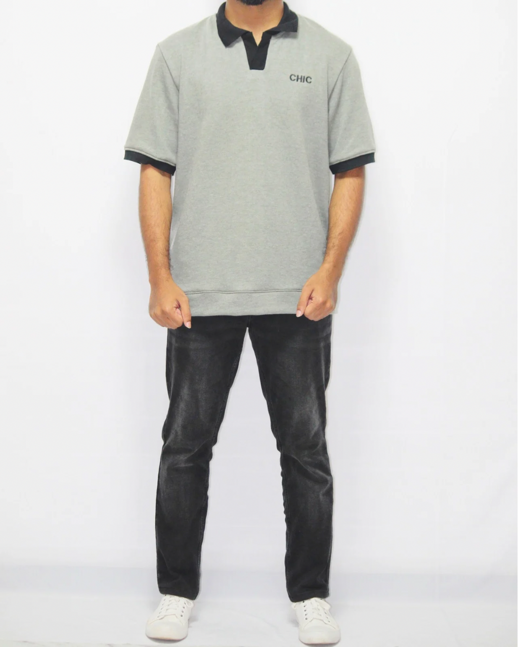 Drop Shoulder Collared T-Shirt - Card Room Green [Men's]