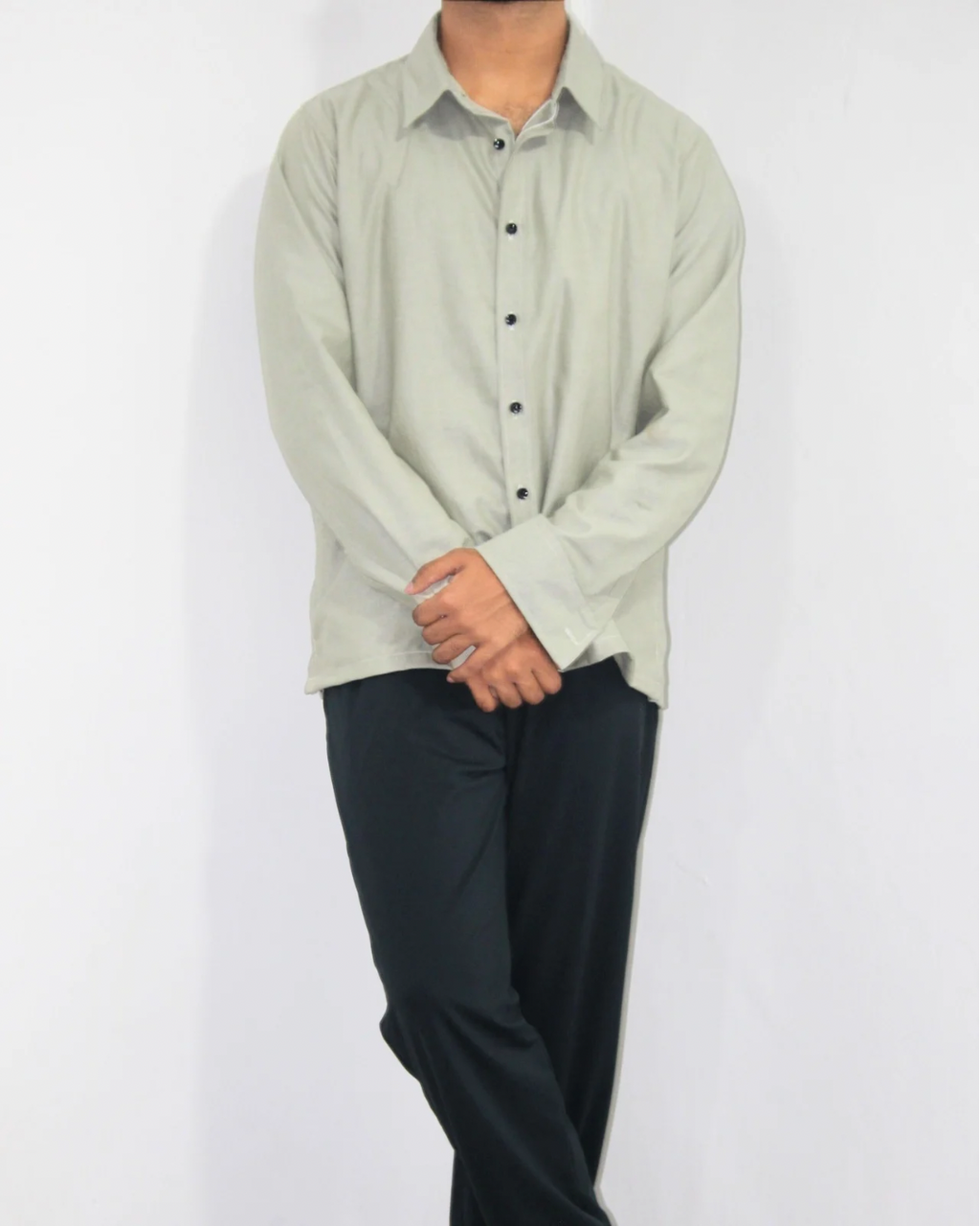 Loose Fit Shirt-Pale Goldenrod [L/sleeve] [Men's]