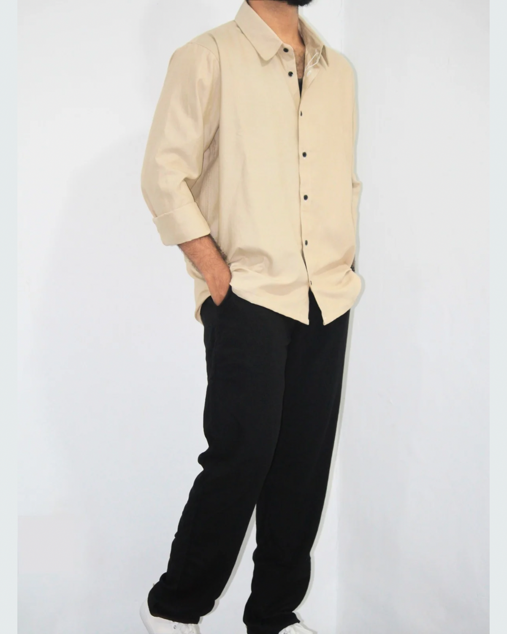 Loose Fit Shirt-Champagne [L/sleeve] [Men's]