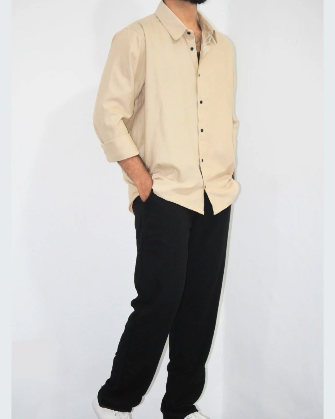 Loose Fit Shirt-Champagne [L/sleeve] [Men's]
