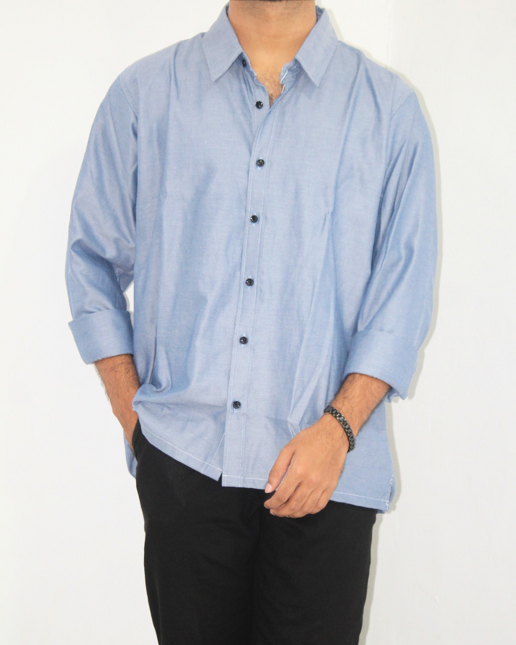 Loose Fit Shirt-Cool Grey [L/sleeve] [Men's]