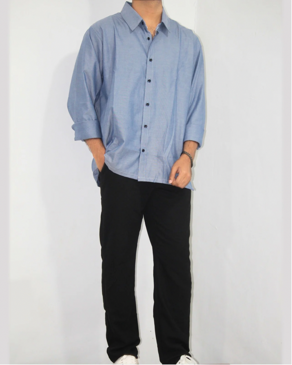Loose Fit Shirt-Cool Grey [L/sleeve] [Men's]