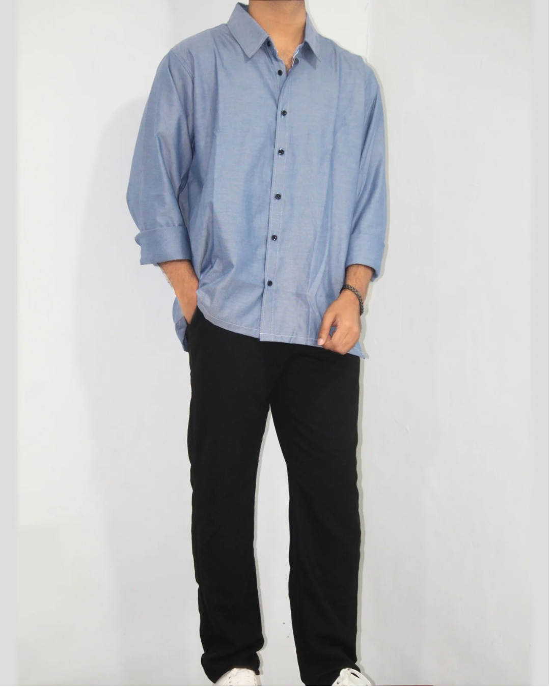 Loose Fit Shirt-Cool Grey [L/sleeve] [Men's]