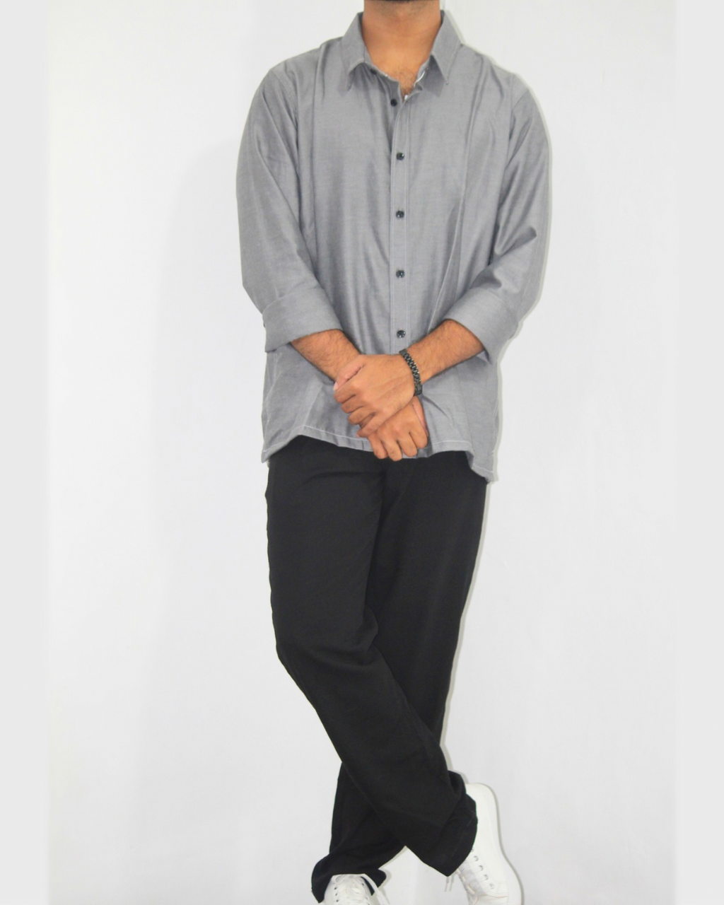 Loose Fit Shirt-Iron Grey [L/sleeve] [Men's]