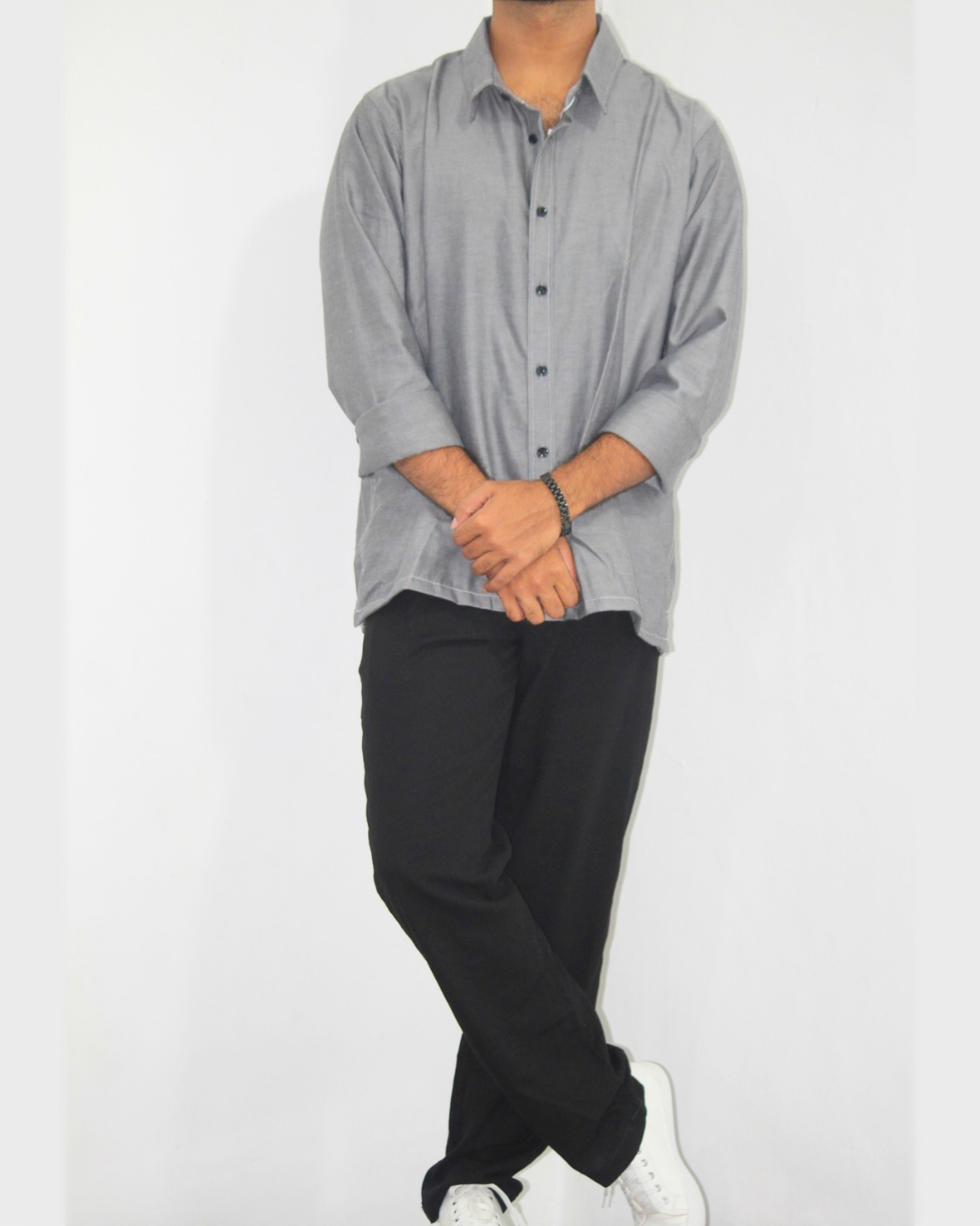 Loose Fit Shirt-Iron Grey [L/sleeve] [Men's]