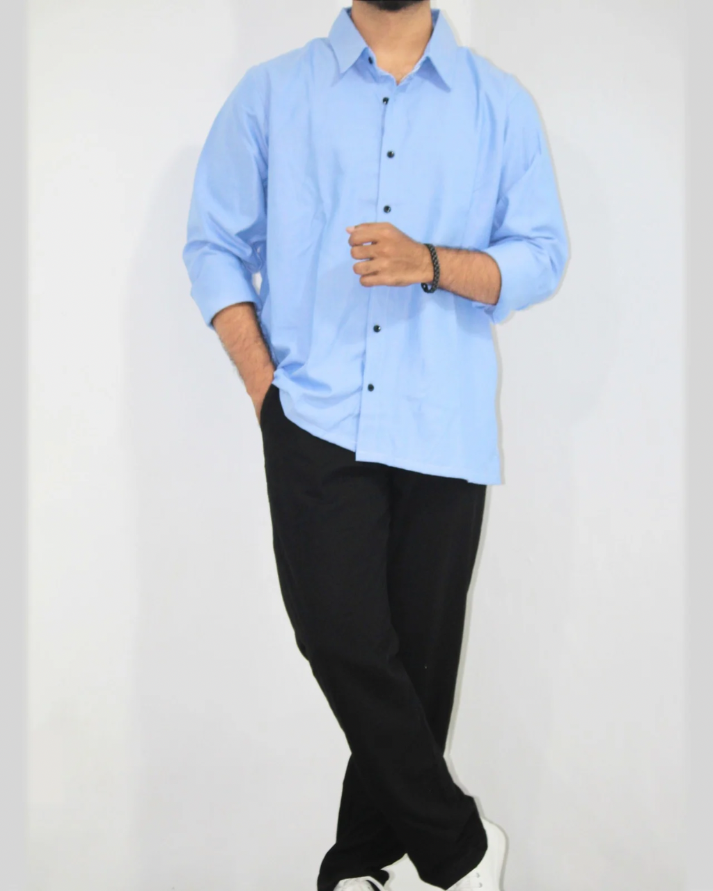 Loose Fit Shirt-Dodger Blue [L/sleeve] [Men's]