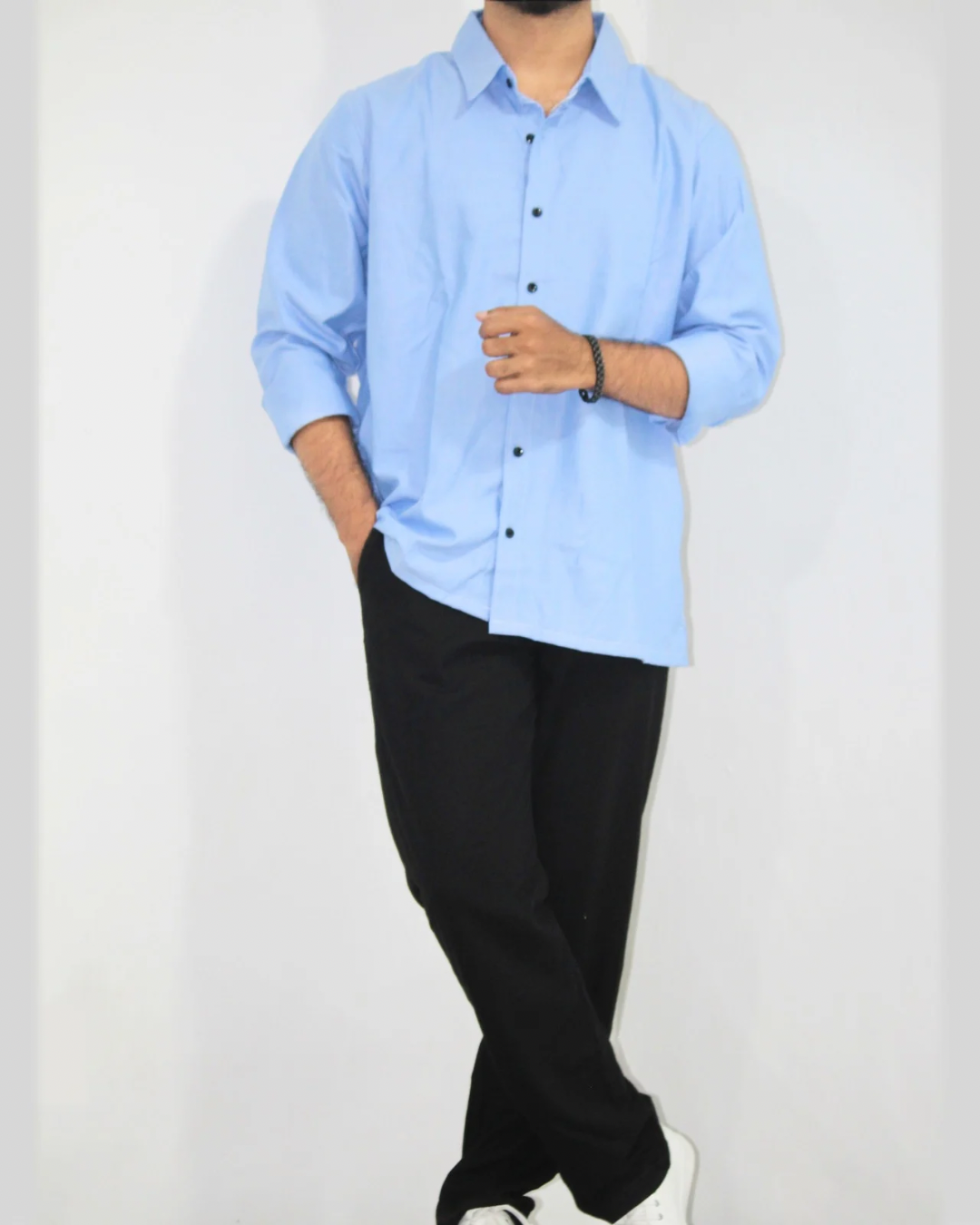 Loose Fit Shirt-Dodger Blue [L/sleeve] [Men's]