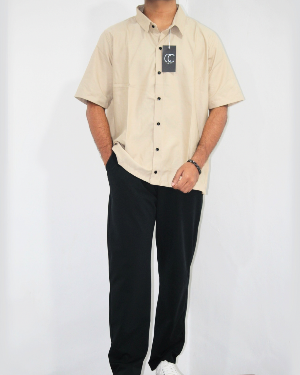 Loose Fit Shirt-Champagne [Short sleeve] [Men's]