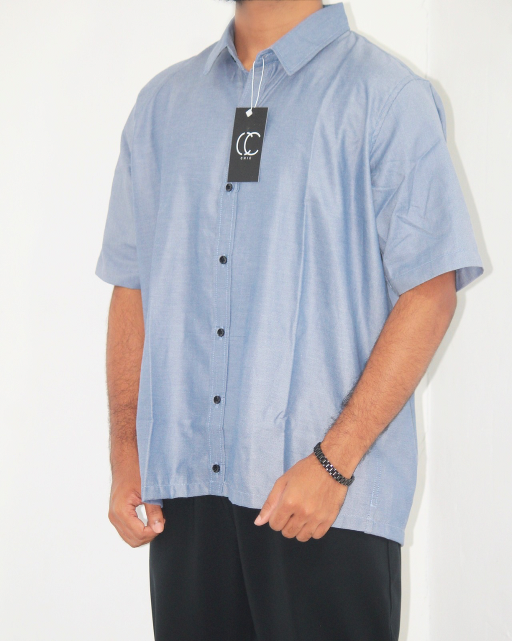 Loose Fit Shirt-Cool Grey [Short sleeve] [Men's]