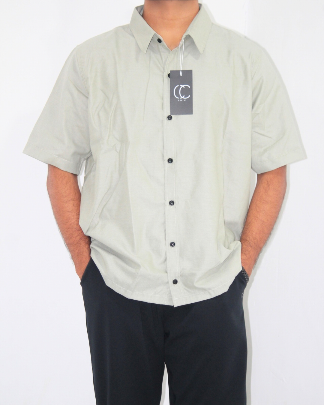 Loose Fit Shirt-Pale Goldenrod [Short sleeve] [Men's]
