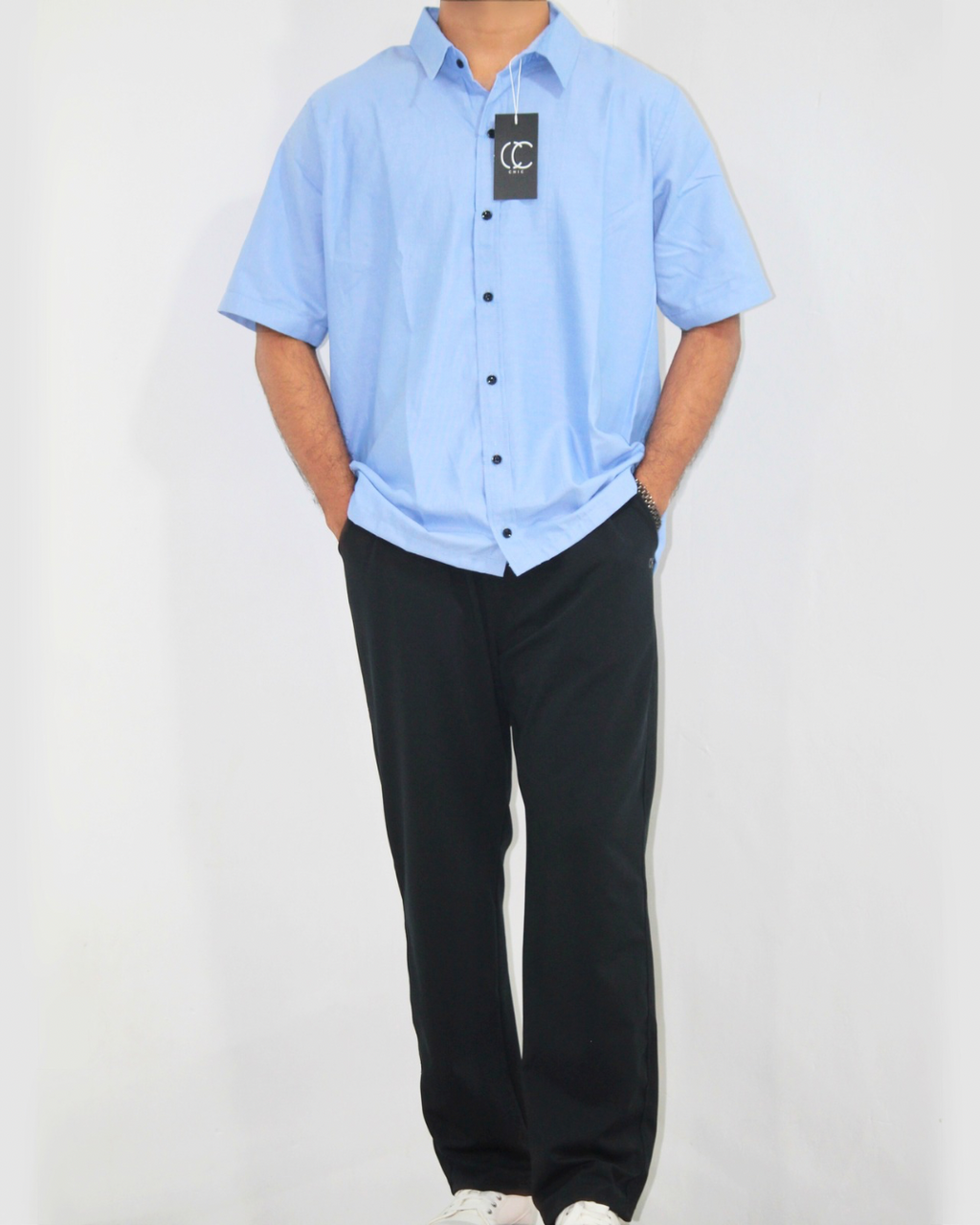 Loose Fit Shirt-Dodger Blue [Short sleeve] [Men's]
