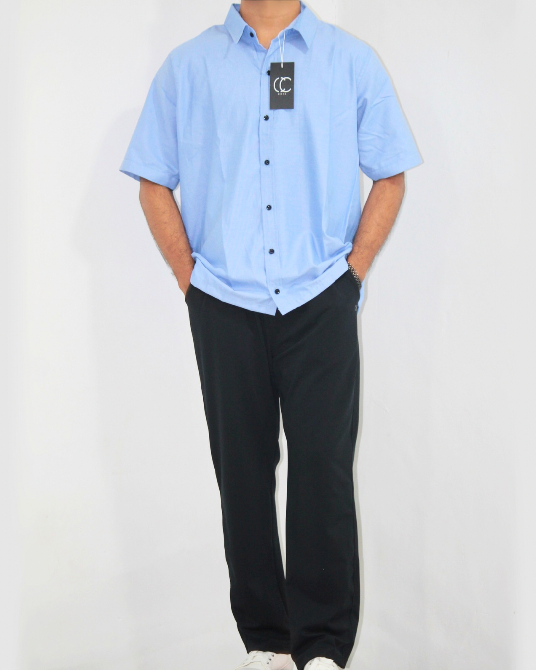 Loose Fit Shirt-Dodger Blue [Short sleeve] [Men's]