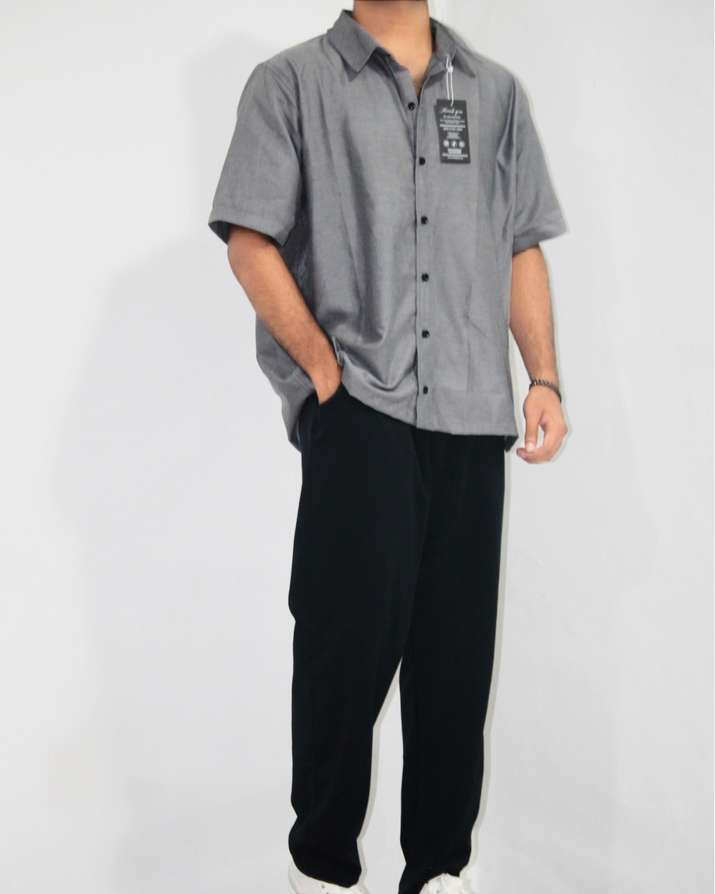 Loose Fit Shirt-Iron Grey [Short sleeve] [Men's]