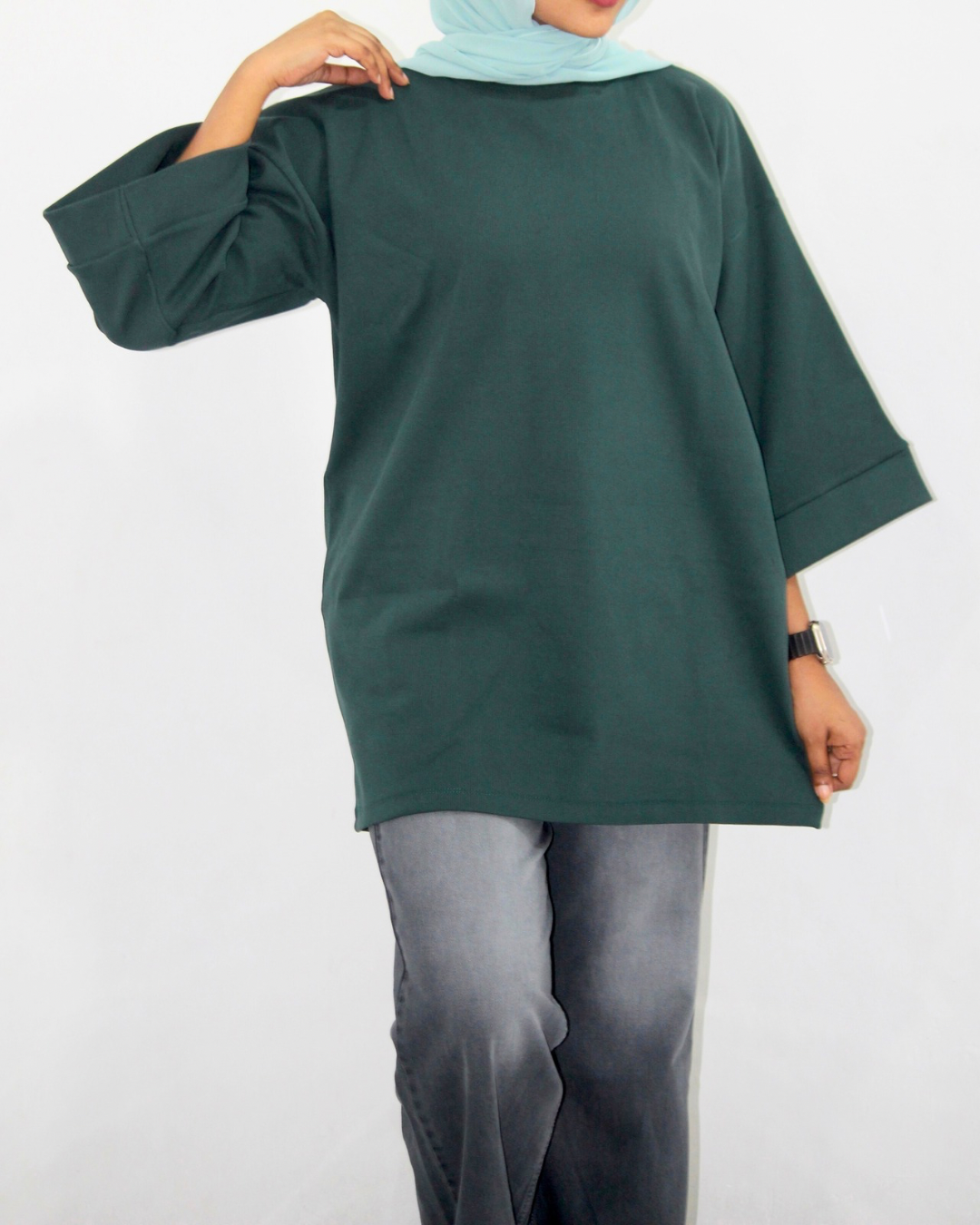 Drop Shoulder Midi T-Shirt - Sacramento Green [Women's]