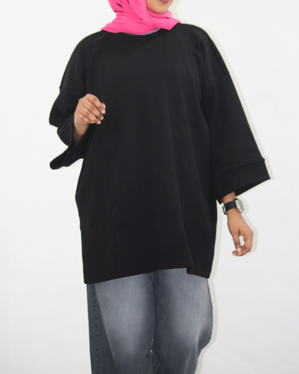 Drop Shoulder Midi T-Shirt - black [Women's]