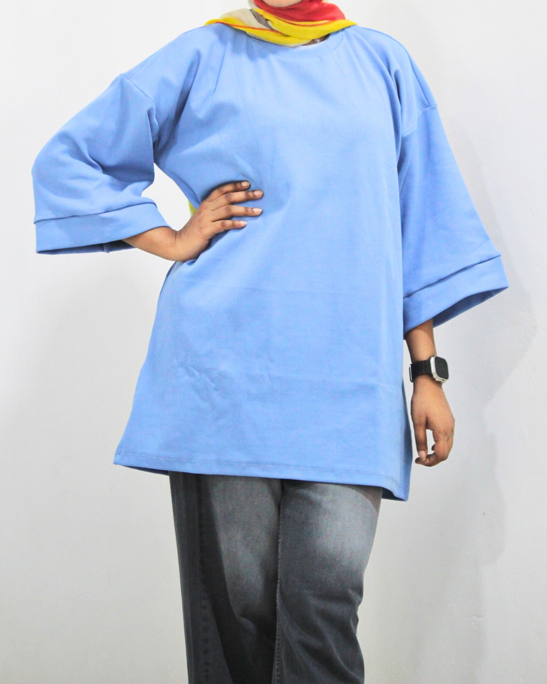 Drop Shoulder Midi T-Shirt - Dodger Blue [Women's]