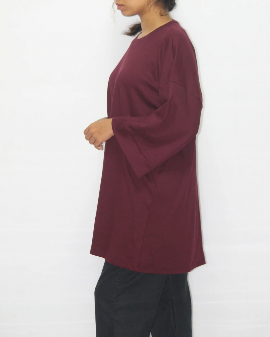 Drop Shoulder Midi T-Shirt - Boysenberry [Women's]