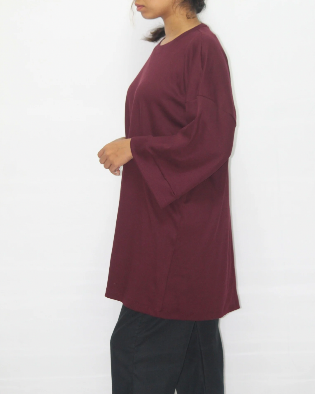Drop Shoulder Midi T-Shirt - Boysenberry [Women's]