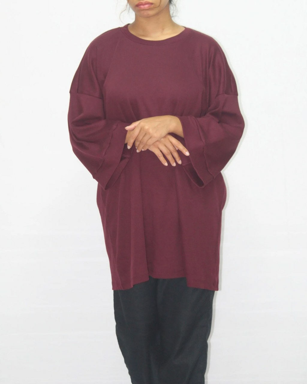 Drop Shoulder Midi T-Shirt - Boysenberry [Women's]