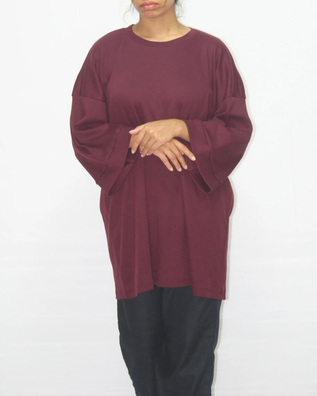 Drop Shoulder Midi T-Shirt - Boysenberry [Women's]
