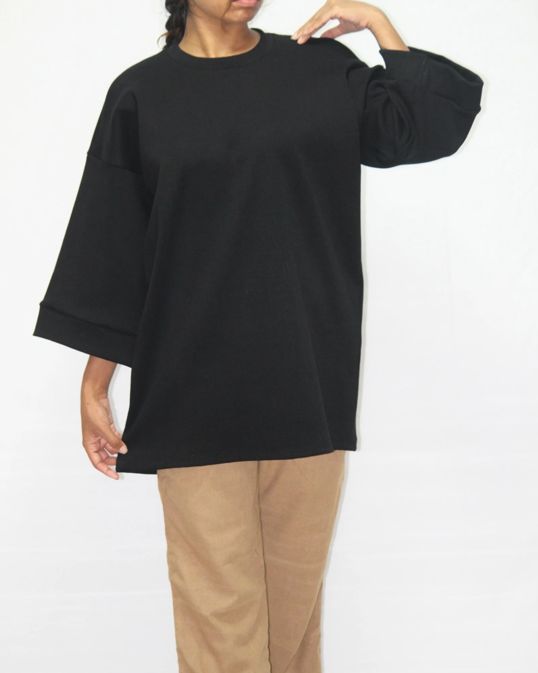 Drop Shoulder Midi T-Shirt - black [Women's]