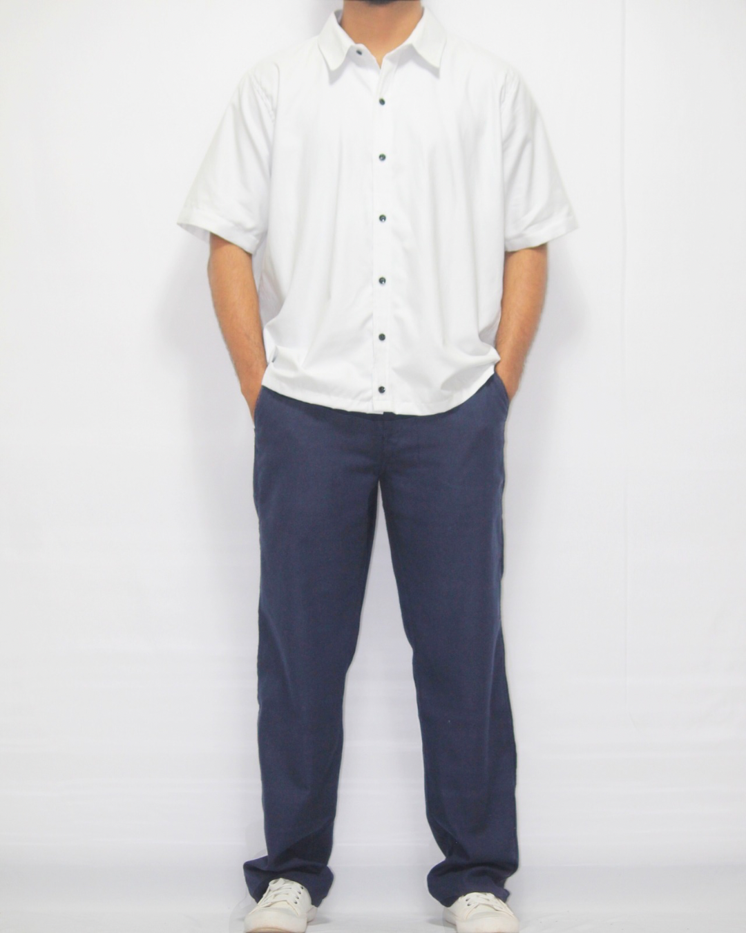 Linen Trouser - Navy blue [Men's]