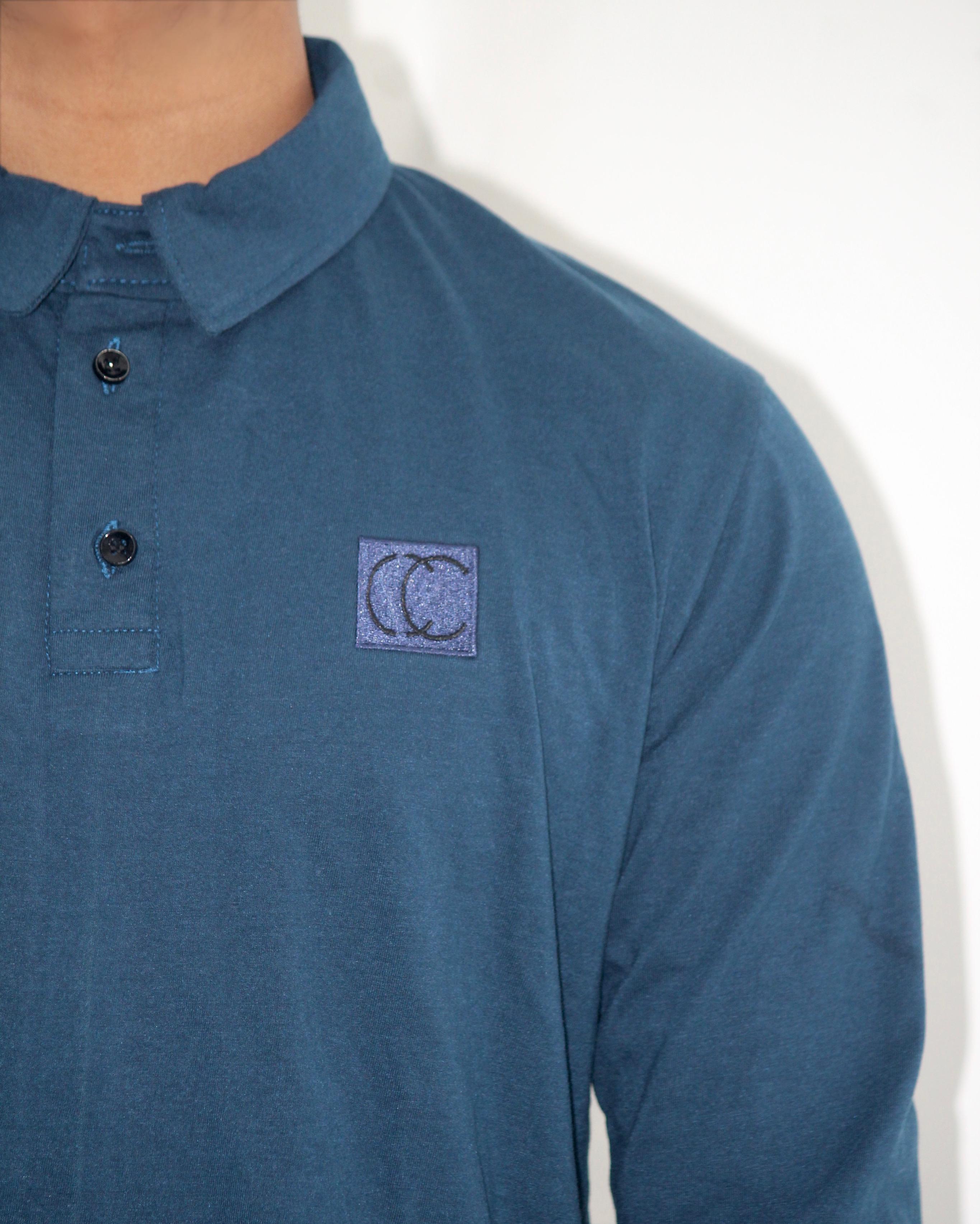 Polo Shirt-Yale Blue [Long sleeve] [Men's]
